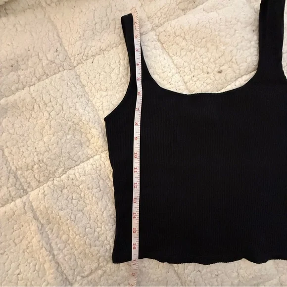 Dynamite Black Ribbed Square-Neck Tank - Picture 4 of 5